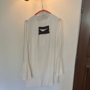 Alexis Cream Blouse or dress with Black Detail